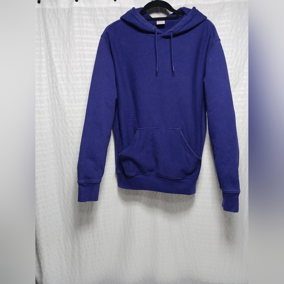 J. Crew Heritage Fleece Royal Blue 90's Vibe Hoodie. Men's Size S - Picture 2 of 11
